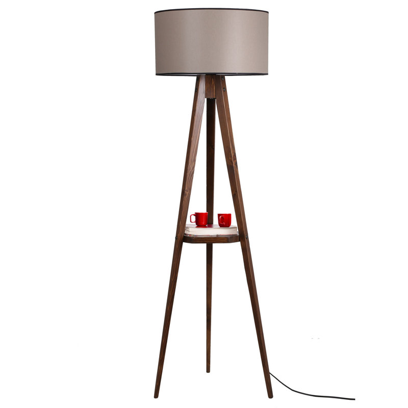 Lampe trépied 60 po Malby, Brun, Brun