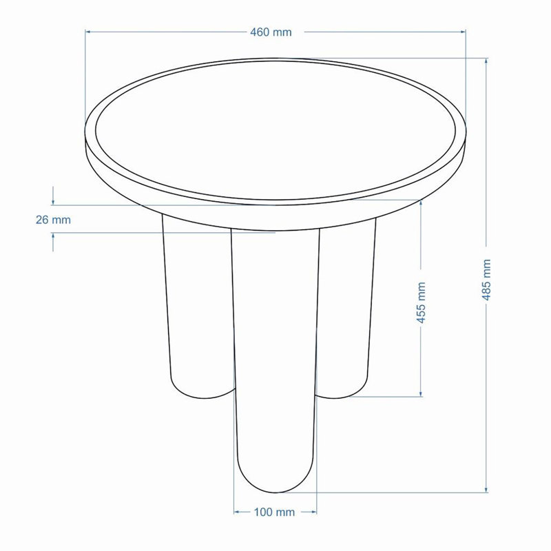 Sofia End Table, Teal