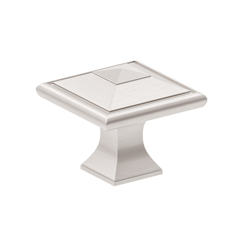 Bouton carré, Nickel brossé