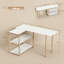 Foldable L-Shaped Writing Desk