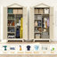 Armoire de rangement de garage Spire en acier de 79,1 pouces de hauteur avec étagères réglables, panneau perforé, barres de suspension et crochets