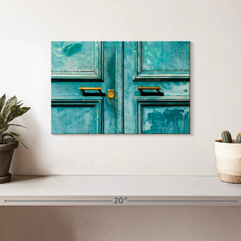 Lilie vieille porte turquoise