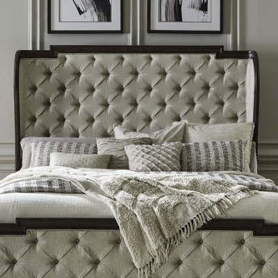 Dillmon Queen Upholstered Shelter Headboard