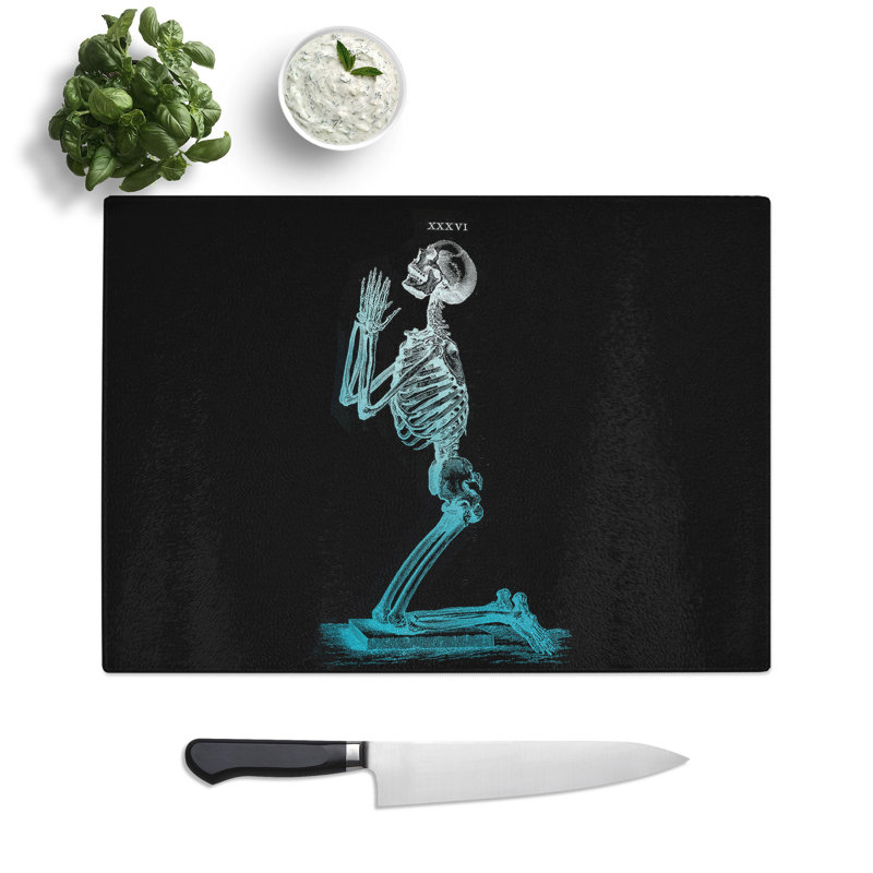 Black the Last Prayer Chopping Board, 0.4cm H x 28.5cm W x 39cm L