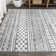 Tapis gris clair / crème