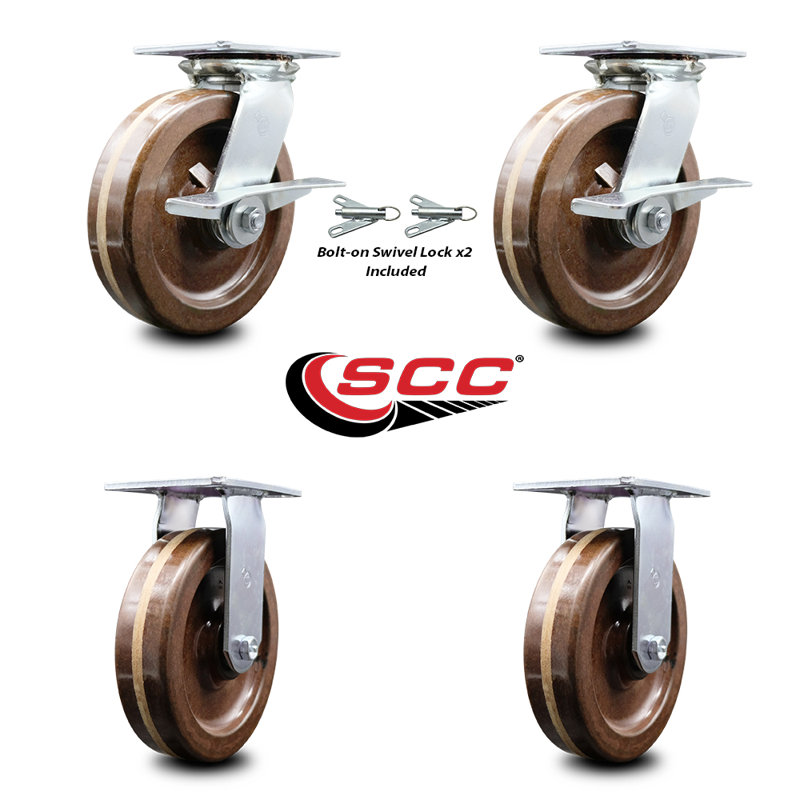4-Piece High Temp Phenolic Caster Set