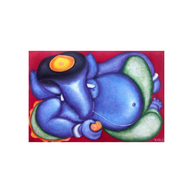 Lord Ganapati | Acrylique sur papier | Par Tuhin Rakshit