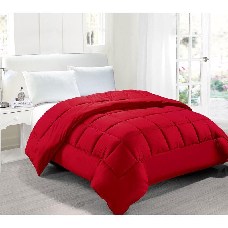 Crystal All Season Down Alternative Comforter, King Comforter, Red