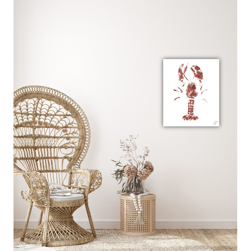 Lobster II By John Beard - Framed Gallery Wrapped Canvas Print, White Floater Framed, 32" H x 26" W x 2" D