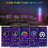 Modern Floor Lamp, RGB Colour Changing Led Smart Lamp Alexa APP Control With DIY Mode, Music Sync And White Fabric Shade, Standing Lamp For Living/Game Room Bedroom