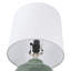 Lampe de table 19 po en céramique verte avec abat-jour tambour