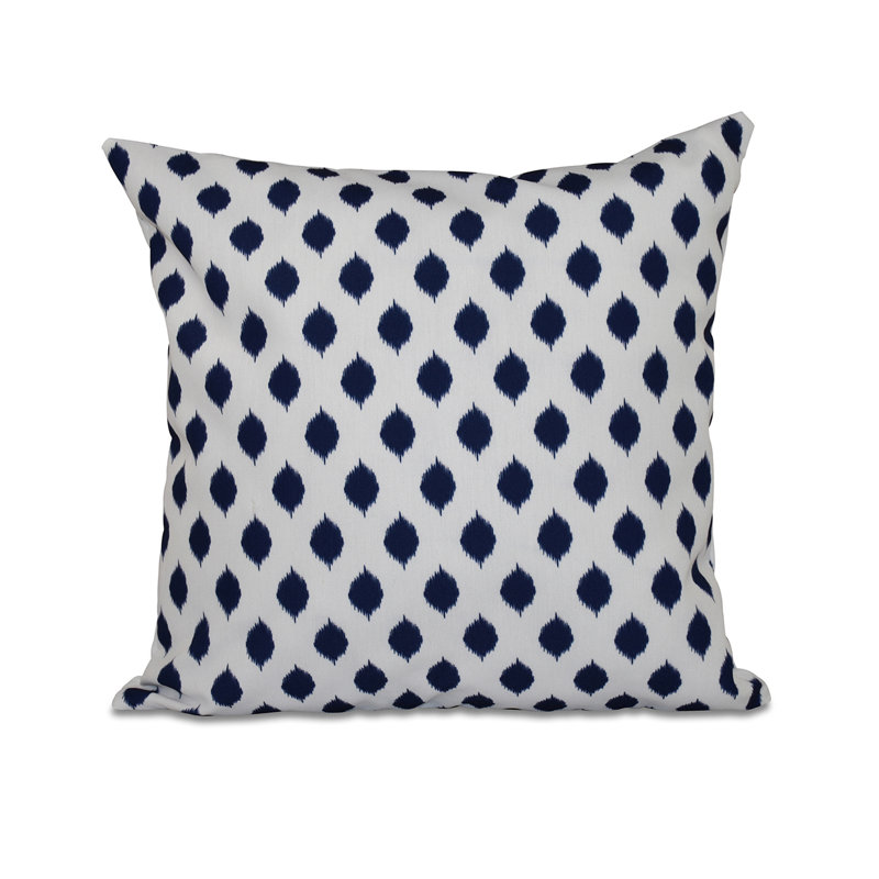 Geometric Reversible Throw Pillow, Navy, 18" x 18"