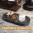 Guein Oval Natural Marble Tray,Blue Pearl