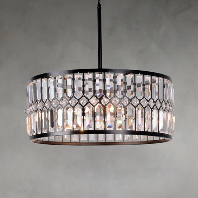 5 - Light Crystal Drum Chandeliers