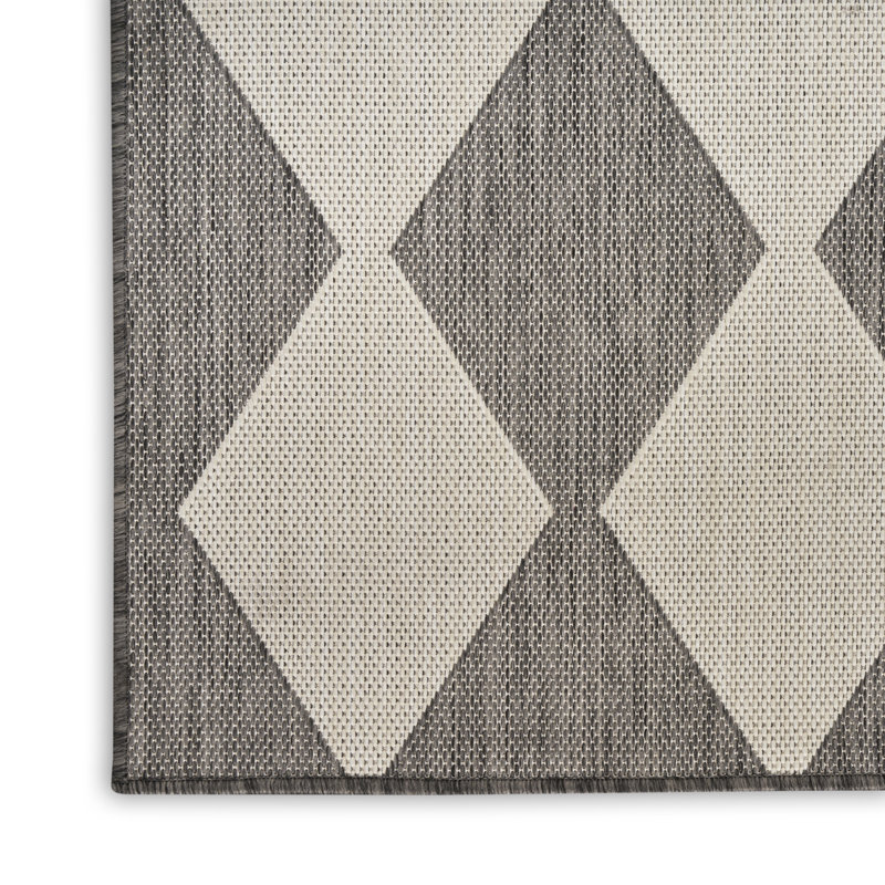 Rectangle Positano Indoor/Outdoor Area Rug, Runner 2'2" x 10', Gray