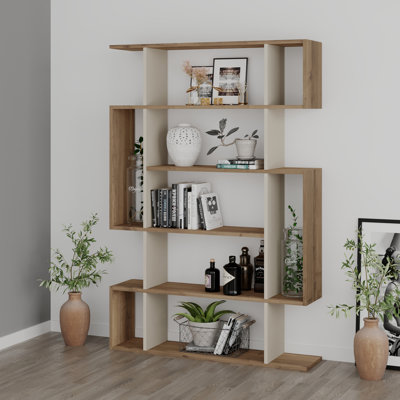Mito 5 Tiers Wall Mounted Bookcase Modern Display Unit