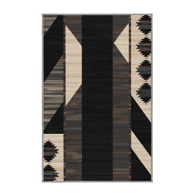  Washable Mountain Shadow Southwestern Area Rug