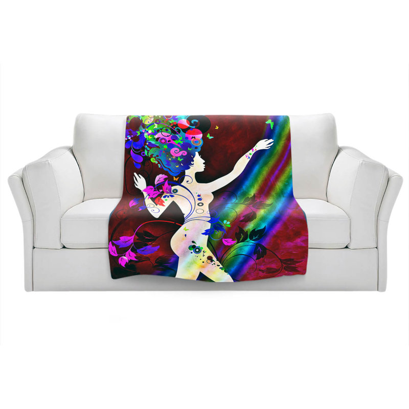 Hand Woven Throw Blanket, 68" x 80"
