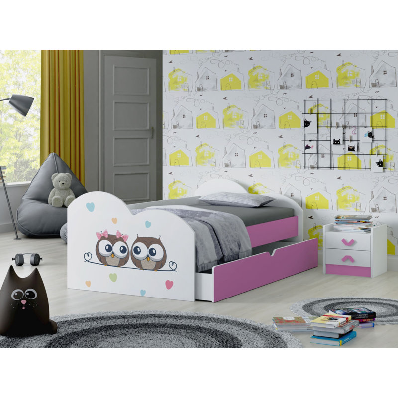 Delinda European Toddler (80 X 160cm) Cabin Bed Themed Beds with Storage Included, Pink
