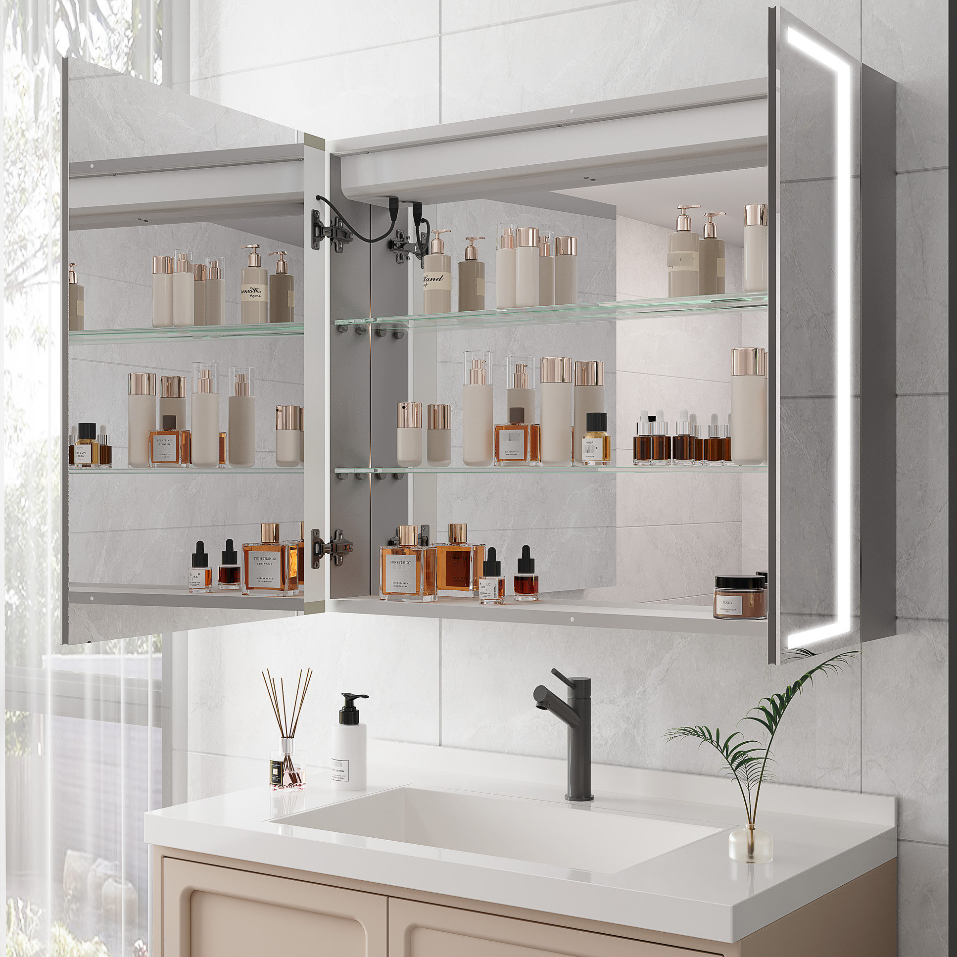 Red Barrel Studio® 36X30 Inch Medicine Cabinet With Led Mirror - Fog ...