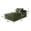 Y139-R-SLEEPER-GREEN Canapé-lit droit vert