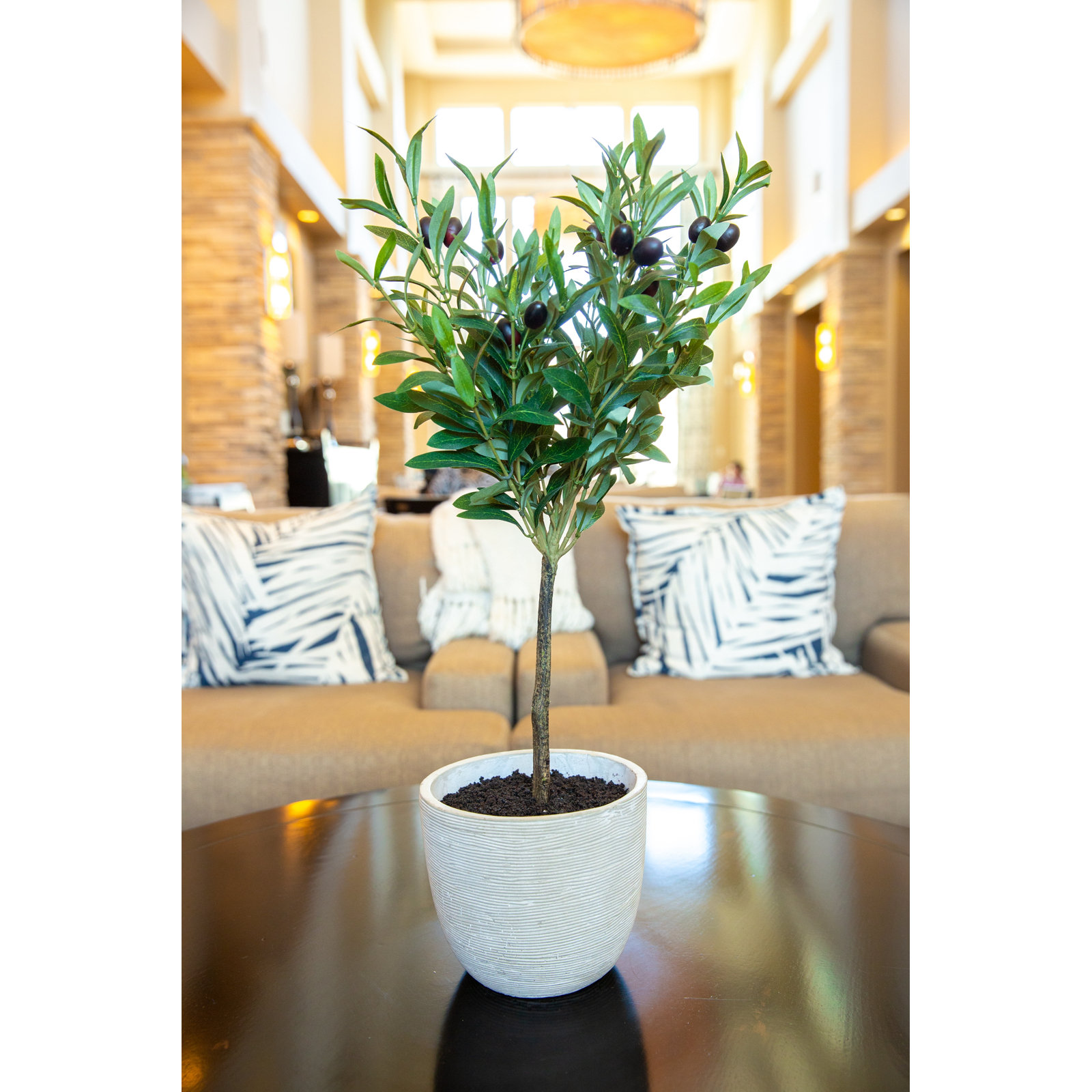 28'' Faux Olive Tree Tree in Pot