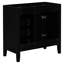 Base d'armoire de salle de bain de 36 po seulement. Moderne noir avec tiroirs. Fabrication en bois massif. Rangement pour l'eau. Meuble et meuble requis pour l'assemblage. Mobilier imperméable.-75453236-75453238