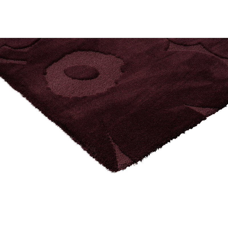 Unikko Honey | 132406, Burgundy, Rectangle 5'7" x 7'10"
