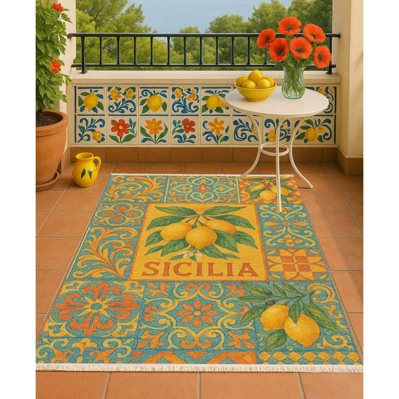 Sicilia Citrus Medallion Rug
