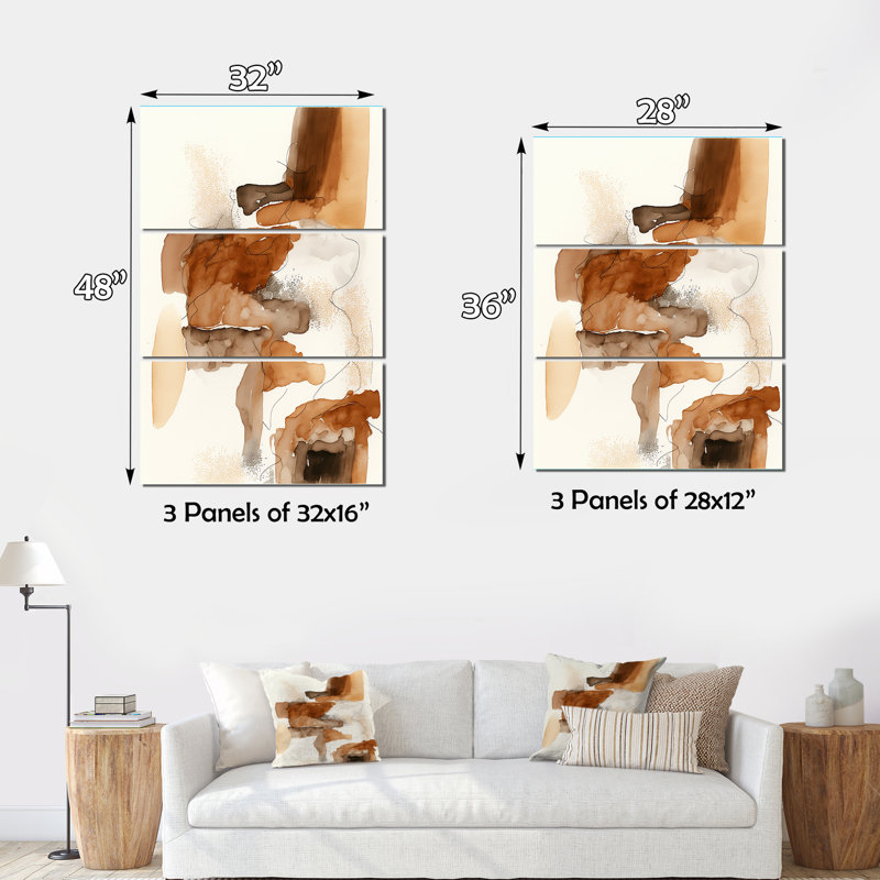 «Monahon Canyon Ridge Explorations II», reproduction sur toile 3 pièces, H 28 po x l 36 po x P 1 po