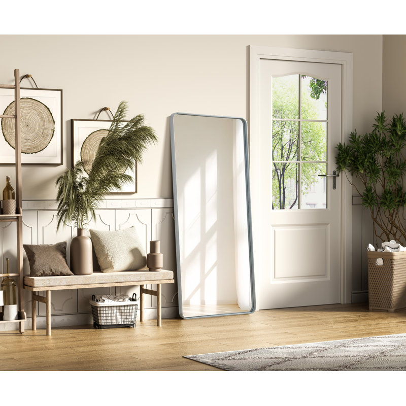 Erath Contour Metal Mirror, Silver, 72" x 32"