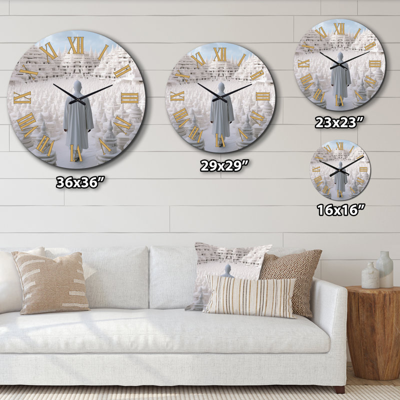 Horloge murale Bouddha blanc, Petit
