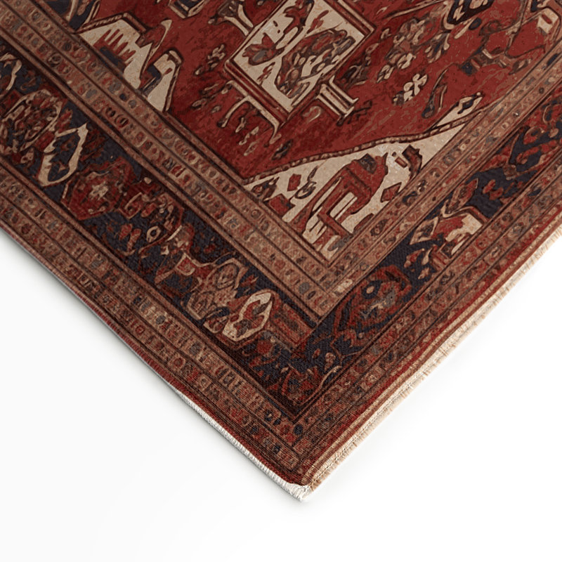 Tapis d'intérieur et d'extérieur brun Persian, Rectangulaire 3 pi x 5 pi