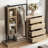 Vasilia Wardrobe with 4 Drawers, 3 Open Compartments and Multiple Shelves-1251815856