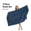 Ensemble de draps de bain 100% coton 800GSM 2 pièces-106238761