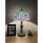 Veale Tiffany Table Lamp Purple Stained Glass Green Leaves LED Bulb Included 19" H*12" W