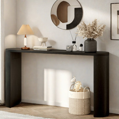 Simple Console Table With Semi-cylindrical Leg Design