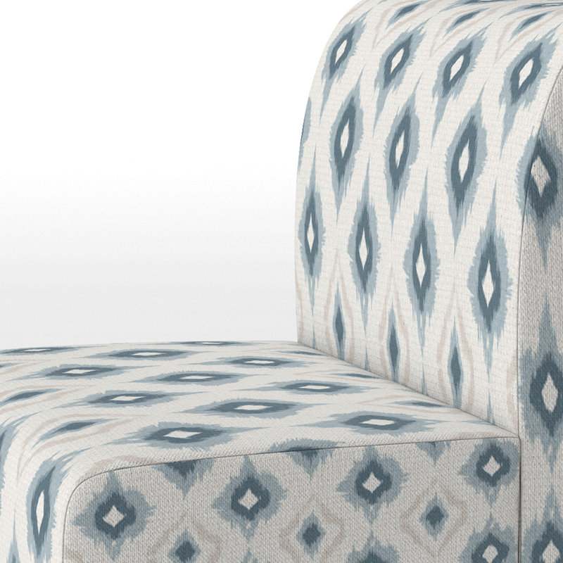 Fauteuil de chambre moderne rembourré - Calm Diamond Ikat, Pantoufle sans accoudoirs