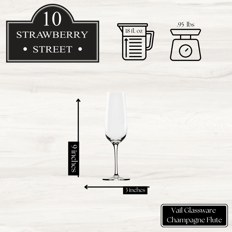 10 verres Vail Street, flûte