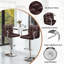 Pete Swivel Upholstered Adjustable Height Counter Stool with Metal Frame-694174960