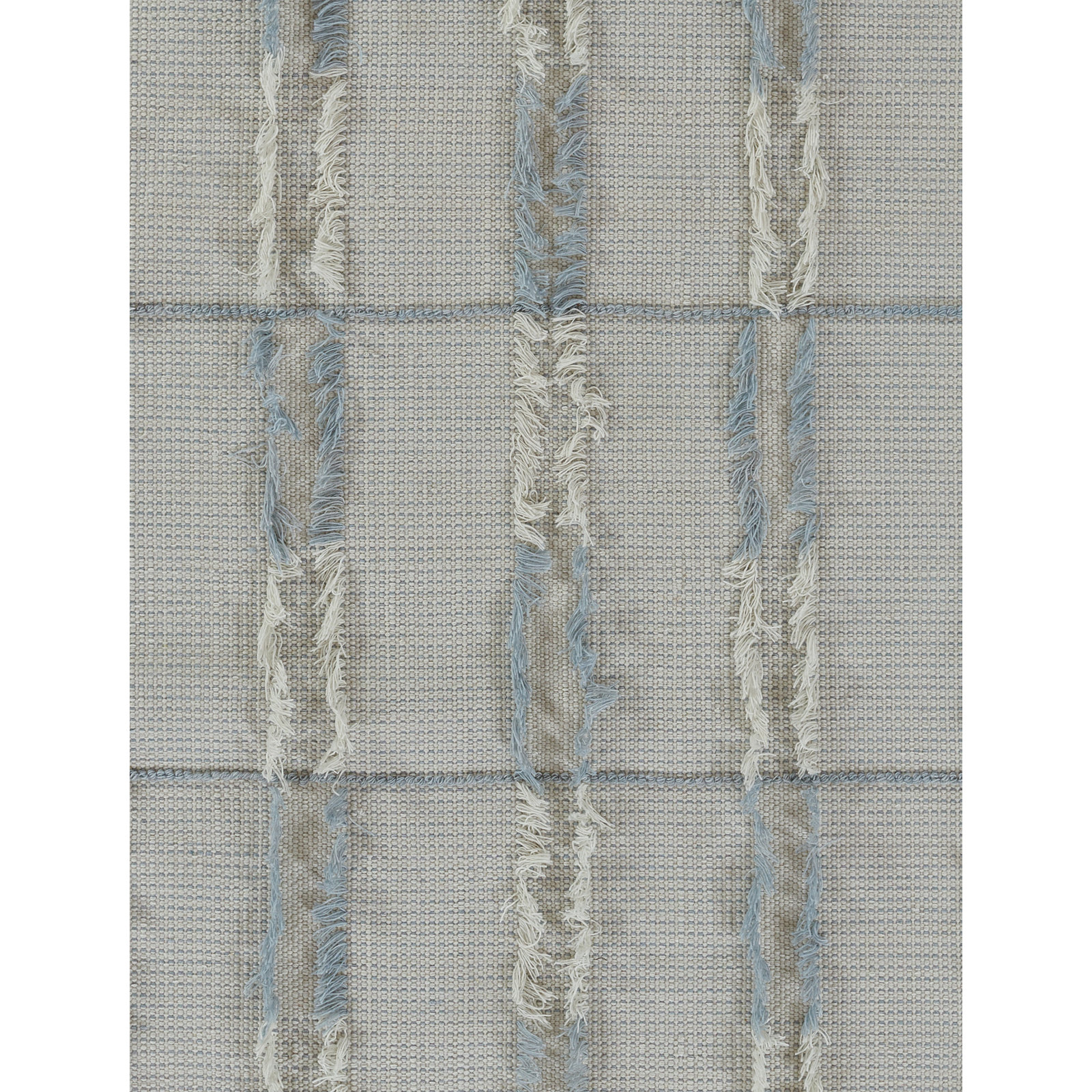Cecilia Blue Ivory Hand-Woven Outdoor Rug, Rectangle 3'6" x 5'6"