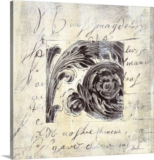 « ii » par liz jardine, art textuel sur toile Aeropostale, H 24 po x l 24 po x P 1,25 po