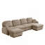Canapé modulaire ergonomique chenille à 4 places avec 2 repose-pieds Chenille Cloud-714770392-714770388