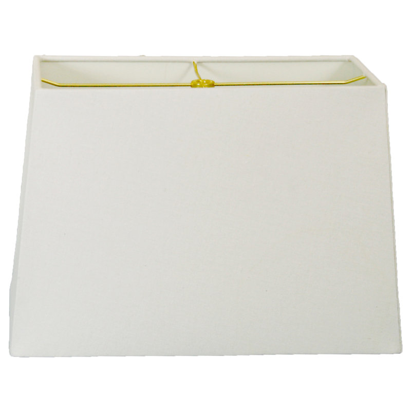 Abat-jour rectangulaire en lin (araignée), Blanc lin, H 12 po x l 18 po x P 10 po