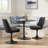 Lippa Vegan Leather Swivel Dining Chair-105239651-105239652