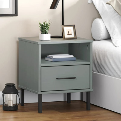 Panzino 40cm W Metal Bedside Table
