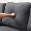 Canapé moderne rembourré avec console, porte-gobelets, ports USB et coussins pour une vie confortable