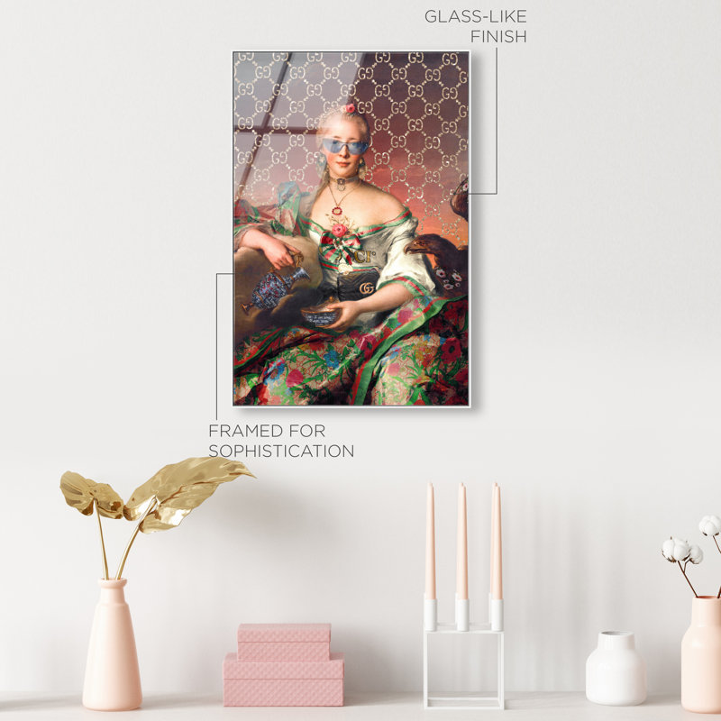 City Lady Canvas Fashion Print by Oliver Gal, 16"H x 11"W, White Frame