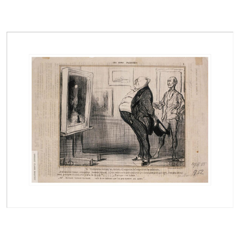«Ces Bons Parisiens: M. Prudhomme visitant les ateliers…» par Honoré Daumier, impression giclée encadrée