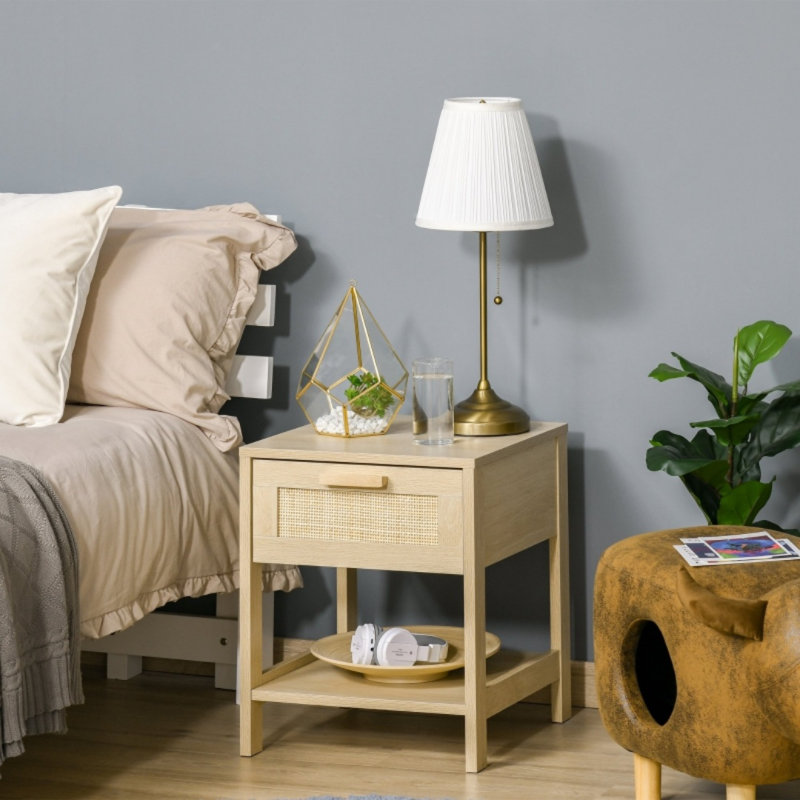 Nadine 40cm W Manufactured Wood Bedside Table